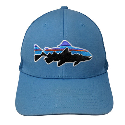 Patagonia Snapback Trucker Hta Blue OSFA Adjustable Embroidered Fish Mesh Back
