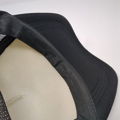 Glitter Smiley Face Snapback Trucker Hat Black OS Adjustable Mesh Back Rope