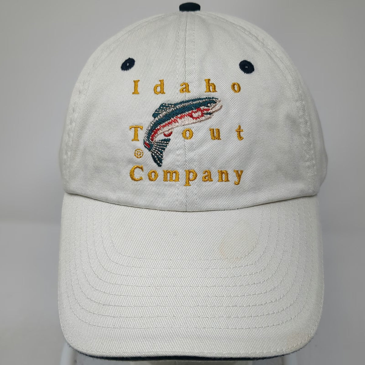 Idaho Trout Company Baseball Cap Beige One Size Embroidered Rainbow Trout Hat