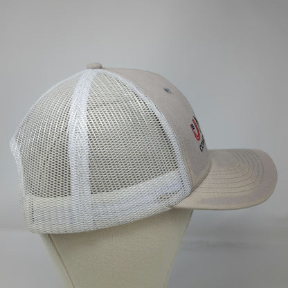 United Concrete Products Trucker Hat Beige One Size Mesh Snapback Structured