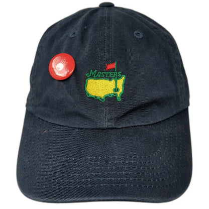 American Needle Baseball Cap Blue One Size Masters Embroidered Logo Pin Hat