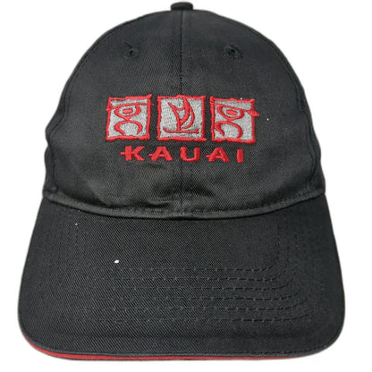 Hawaiian Headwear Kauai Baseball Cap Black One Size Sandwich Brim Adjustable Hat