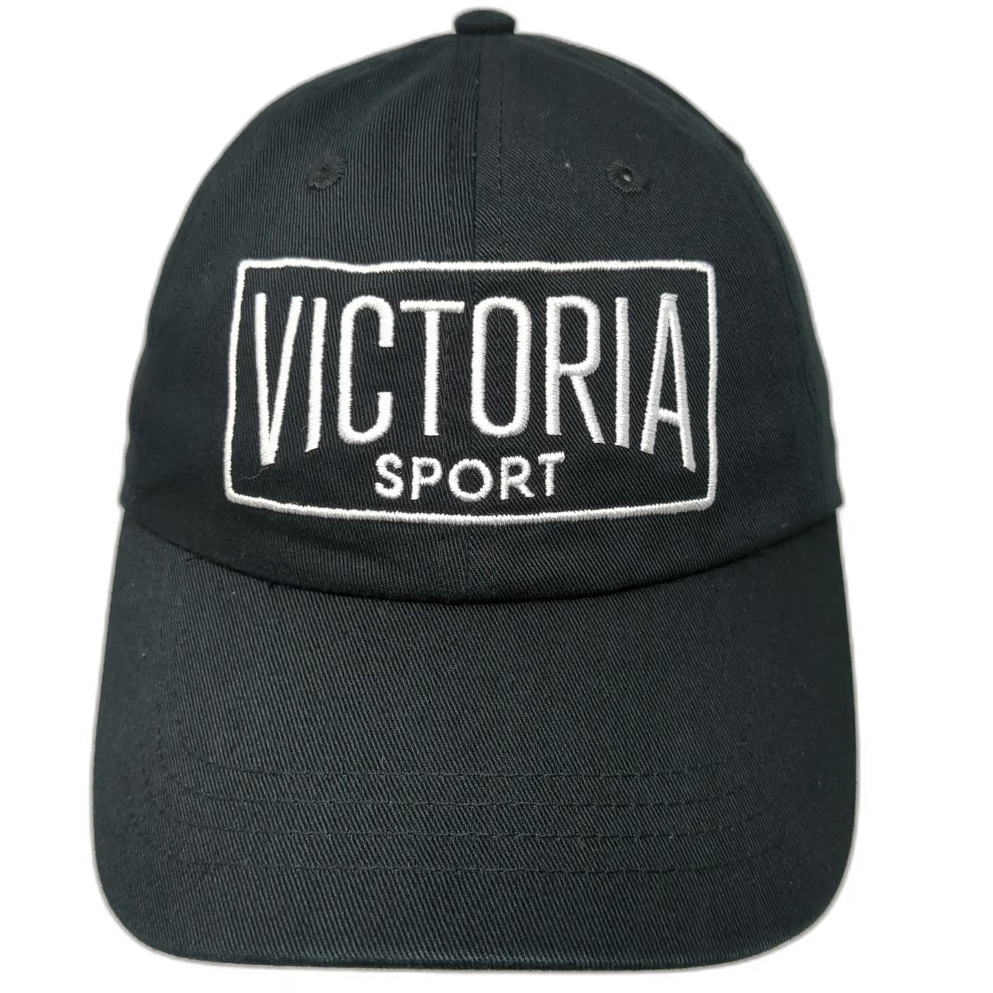 Victoria Sport Baseball Cap Black One Size Adjustable Embroidered Cotton Hat