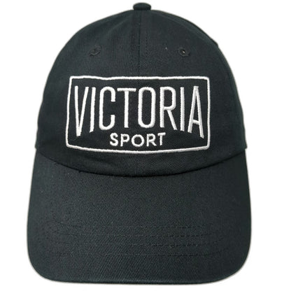 Victoria Sport Baseball Cap Black One Size Adjustable Embroidered Cotton Hat