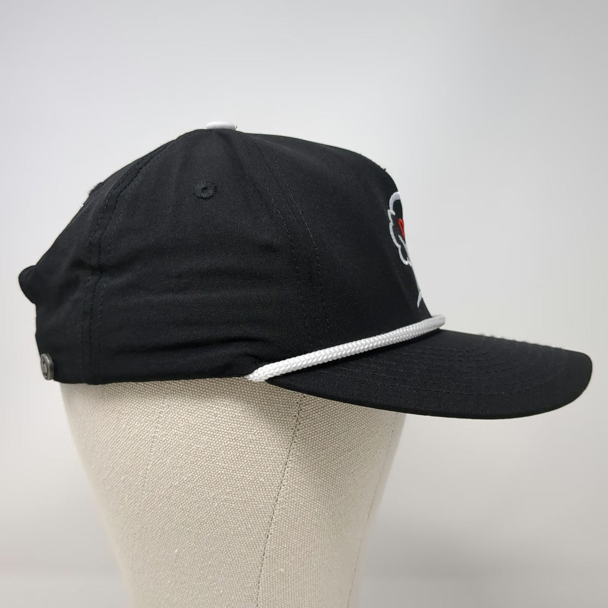 Pins & Aces 5 Panel Black One Size Hat Freedom Youth Rope Snapback Tree Heart