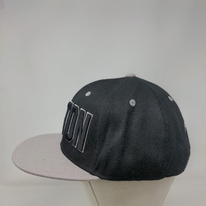 Boston Snapback Hat Black One Size Embroidered Colorblock Vent Holes