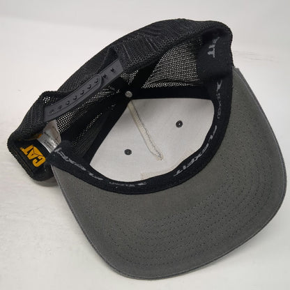 Caterpillar Trucker Hat Gray Black One Size Mesh Back Flexfit Snapback Workwear