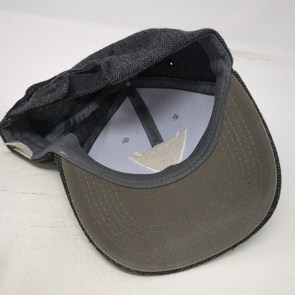 Gray Myrtle Beach SC Baseball Cap One Size Herringbone Tweed Strapback Patch Hat