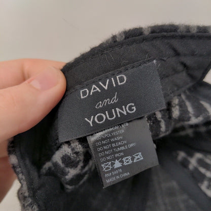 David And Young Strapback Hat Multicolor One Size Plaid 6 Panel