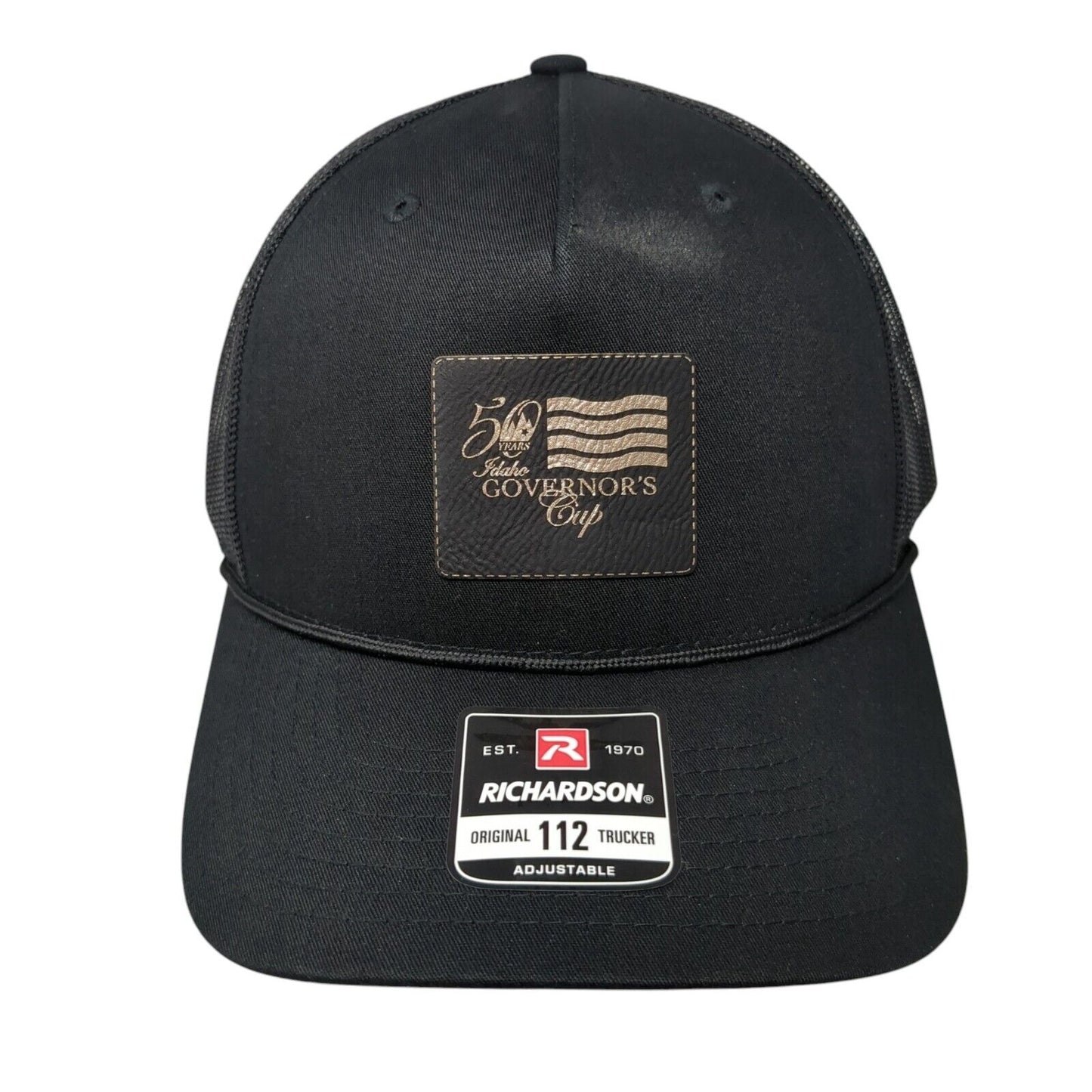 50 Years Idaho Governor's Cup Rope Trucker Hat Black One Size Mesh Back