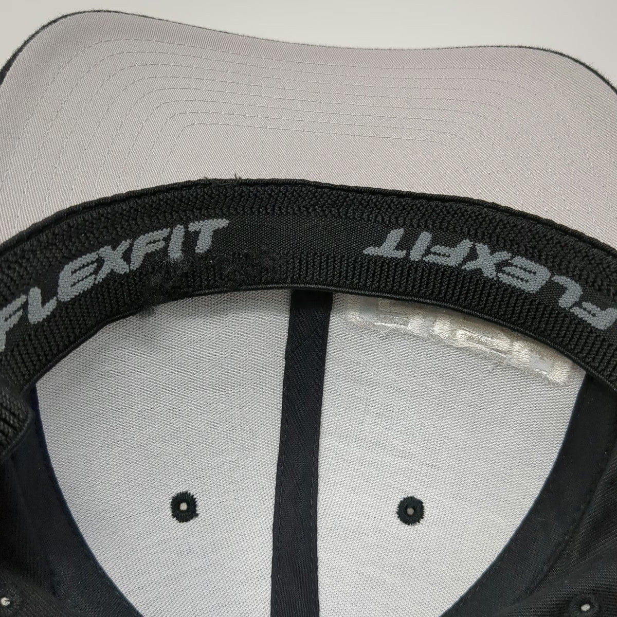 Flexfit F-150 Hat Black XL Baseball Cap Stretch Fitted Structured Silver Logo