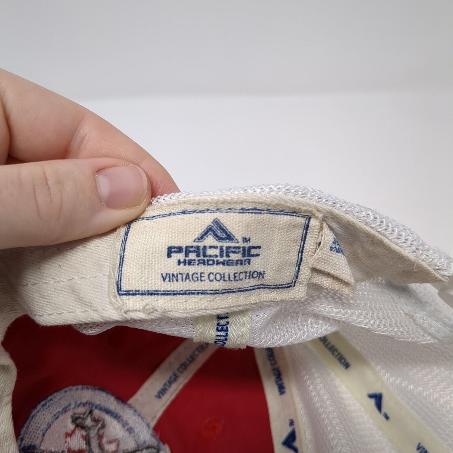 Pacific Headwear Snapback Trucker Hat Red OSFA Mesh Back Aviation