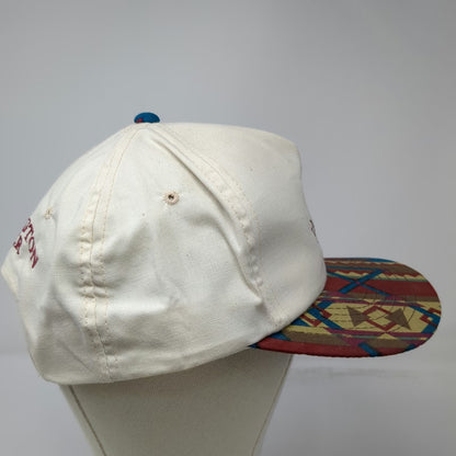 Logo Stars 5 Panel White One Size Hat Whittington Center Aztec Patterned Brim