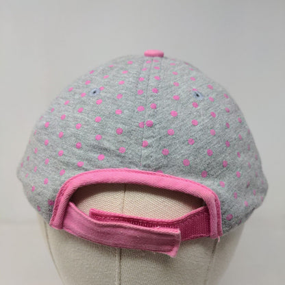 Disney Girl's Strapback Hat Gray Pink Size OSFM Graphic Minnie Mouse Logo Cotton