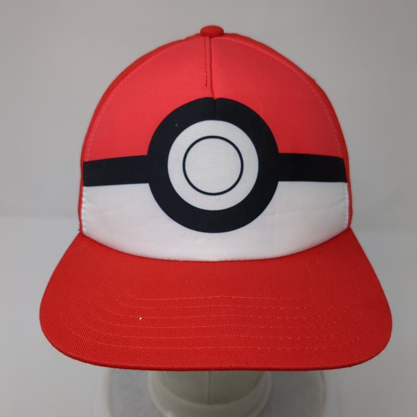 Pokemon Youth Snapback Hat Red One Size Adjustable Embroidered 6 Panel