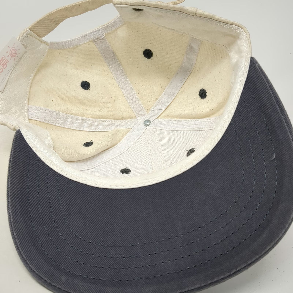 Del Sol Baseball Cap St Thomas USVI Beige Blue One Size Slideback Travel Hat