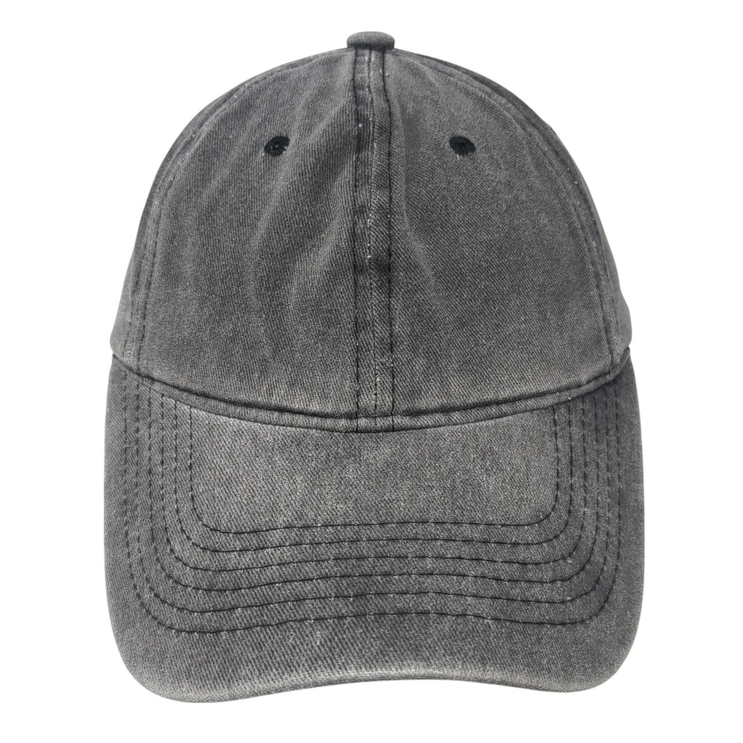 Unbranded Slideback Baseball Cap Gray One Size Adjustable 6 Panel Blank