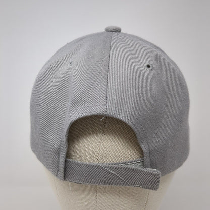 Dodge Strapback Hat Gray One Size Adjustable Embroidered Solid 6 Panel