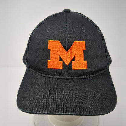 Letter M Snapback Mesh Back Trucker Hat Black OSFA Port Authority