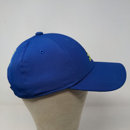 Adidas Men's Strapback Hat Blue 3D Spell Out Logo PolyCotton Blend