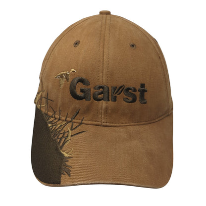 Garst Strapback Hat Brown One Size Adjustable Embroidered Wildlife Series