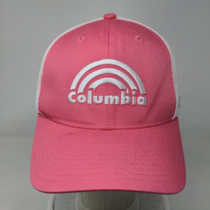Columbia Snapback Trucker Hat Pink One Size Adjustable Mesh Back 6 Panel