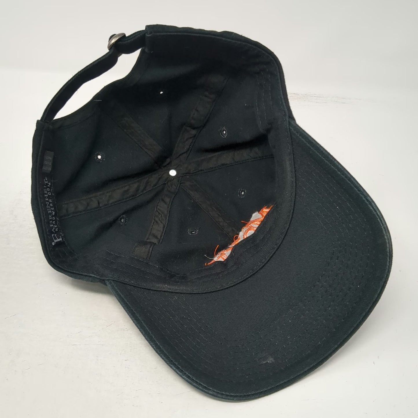 Fahrenheit Baseball Cap Black OS Embroidered Moxie Logo Hat Slideback Cotton