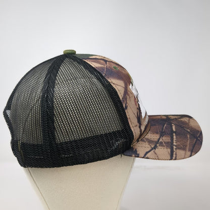 Trucker Hat Green Camo One Size Working on Dying Power Lines Graphic Mesh Back