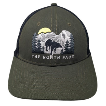The North Face Trucker Hat Green One Size Bear Mountain Mesh Snapback Outdoor