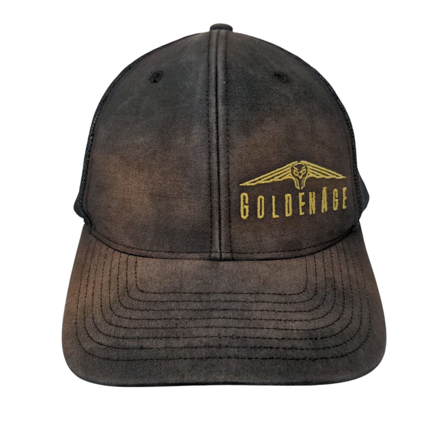 Golden Age Snapback Mesh Back Trucker Hat Black One Size Richardson
