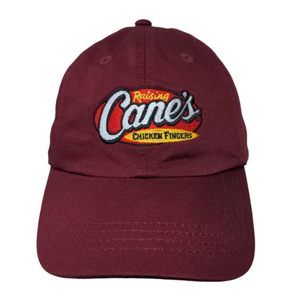 Raising Canes Mens Strapback Hat Red Adjustable Chicken Fingers Embroidered Logo