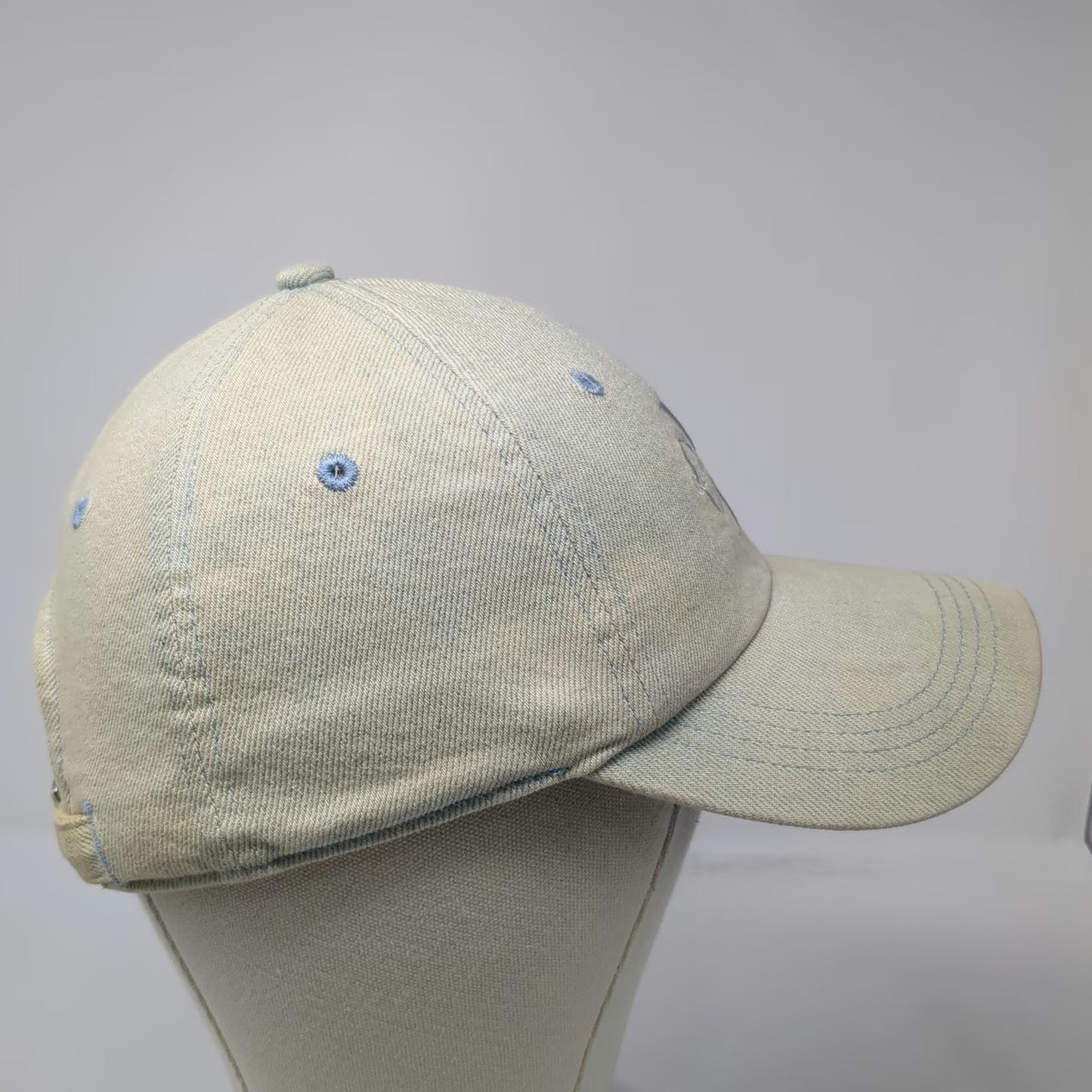 Calvin Klein Jeans Baseball Cap Blue One Size Slideback Light Wash Denim Hat