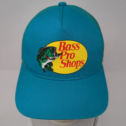 Bass Pro Shops Snapback Trucker Hat Blue OS Adjustable Mesh Back Gone Fishing