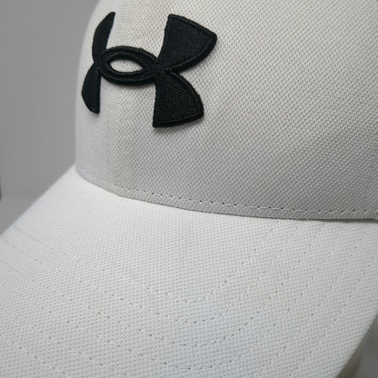 Under Armour Baseball Cap White L Fitted Embroidered Athletic Performance Hat