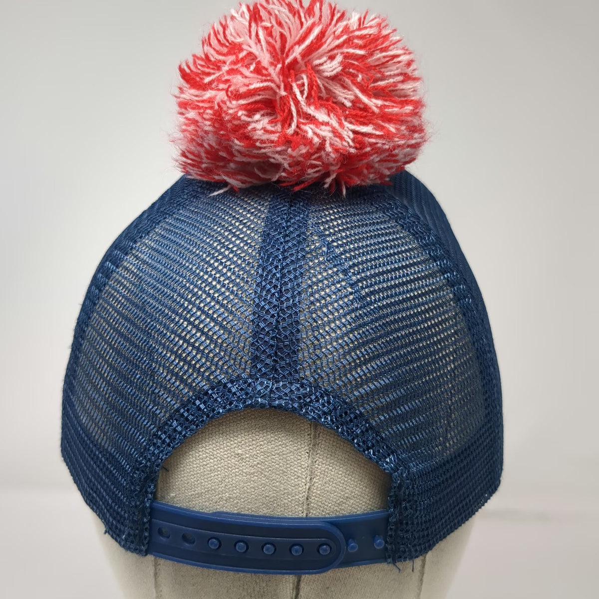 Walmart Blue Trucker Hat One Size Christmas Pom Pom Light Up Neon Mesh Snapback