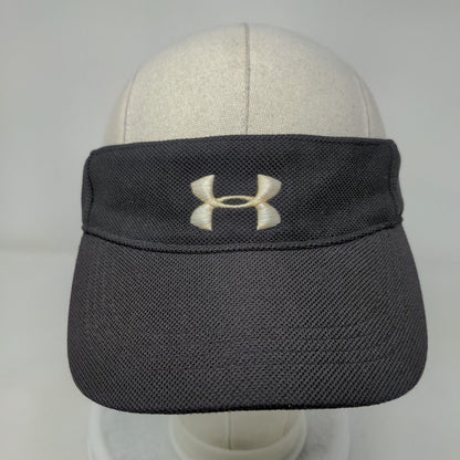 Under Armour Strapback Visor Hat Black OSFA Adjustable Embroidered