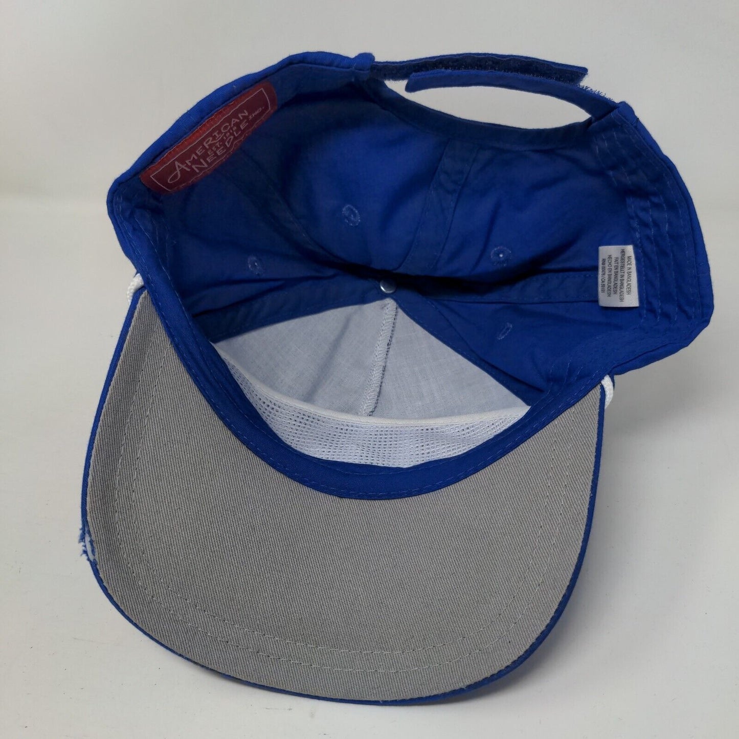 The River Club Patch Strapback Rope Hat Blue One Size American Needle