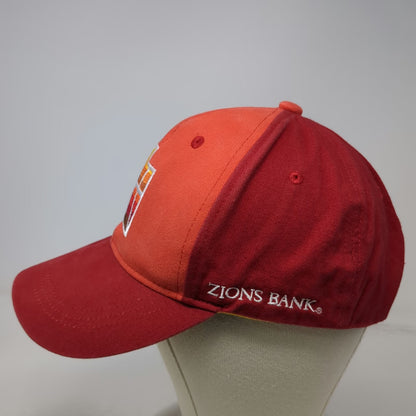 Utah Jazz NBA Snapback Red One Size Sunset State Logo Zions Bank Basketball Hat