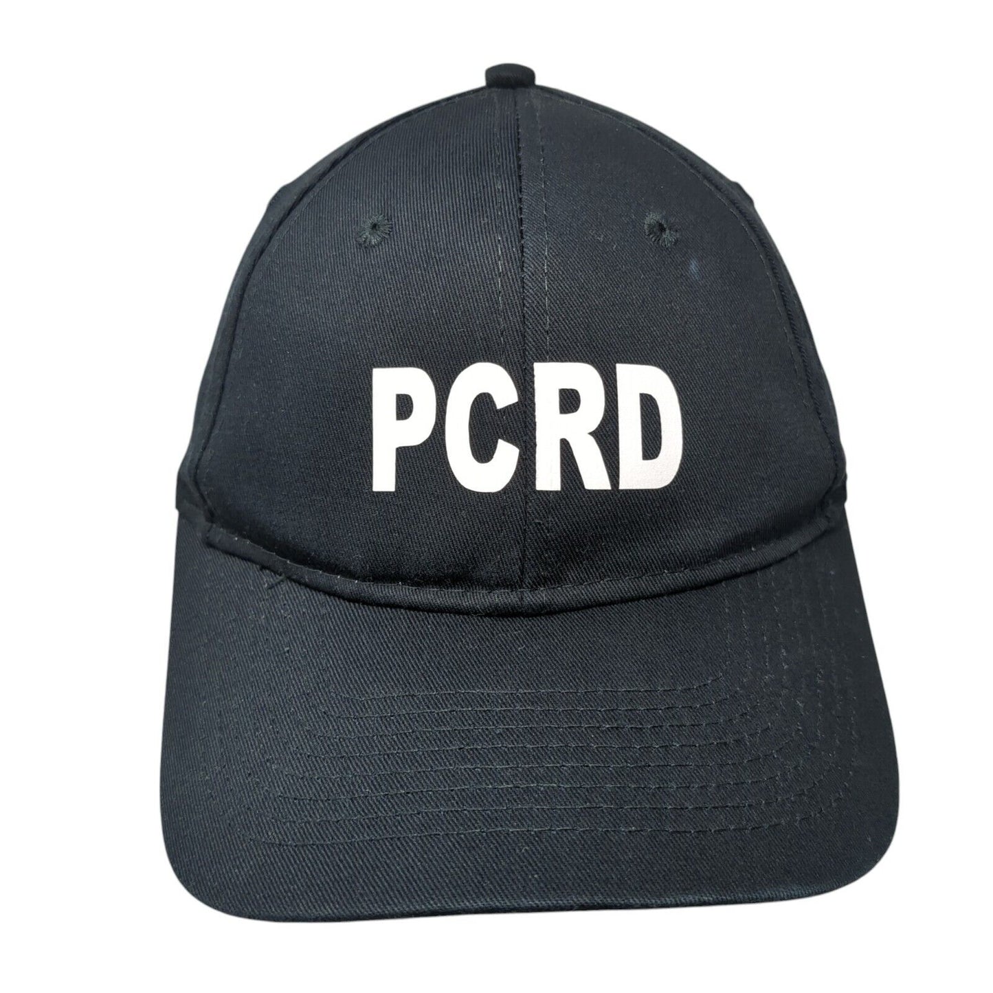 PCRD Strapback Hat Black One Size Adjustable 6 Panel Port & Company Cotton