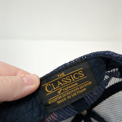 Five Pound Apparel Patch Snapback Trucker Hat Blue One Size Mesh Back