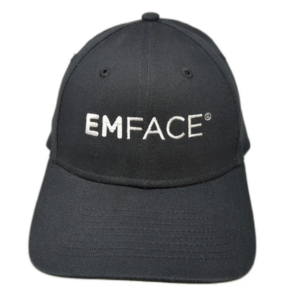 New Era Baseball Cap Black One Size EMFACE Embroidered 9FORTY Strapback Hat
