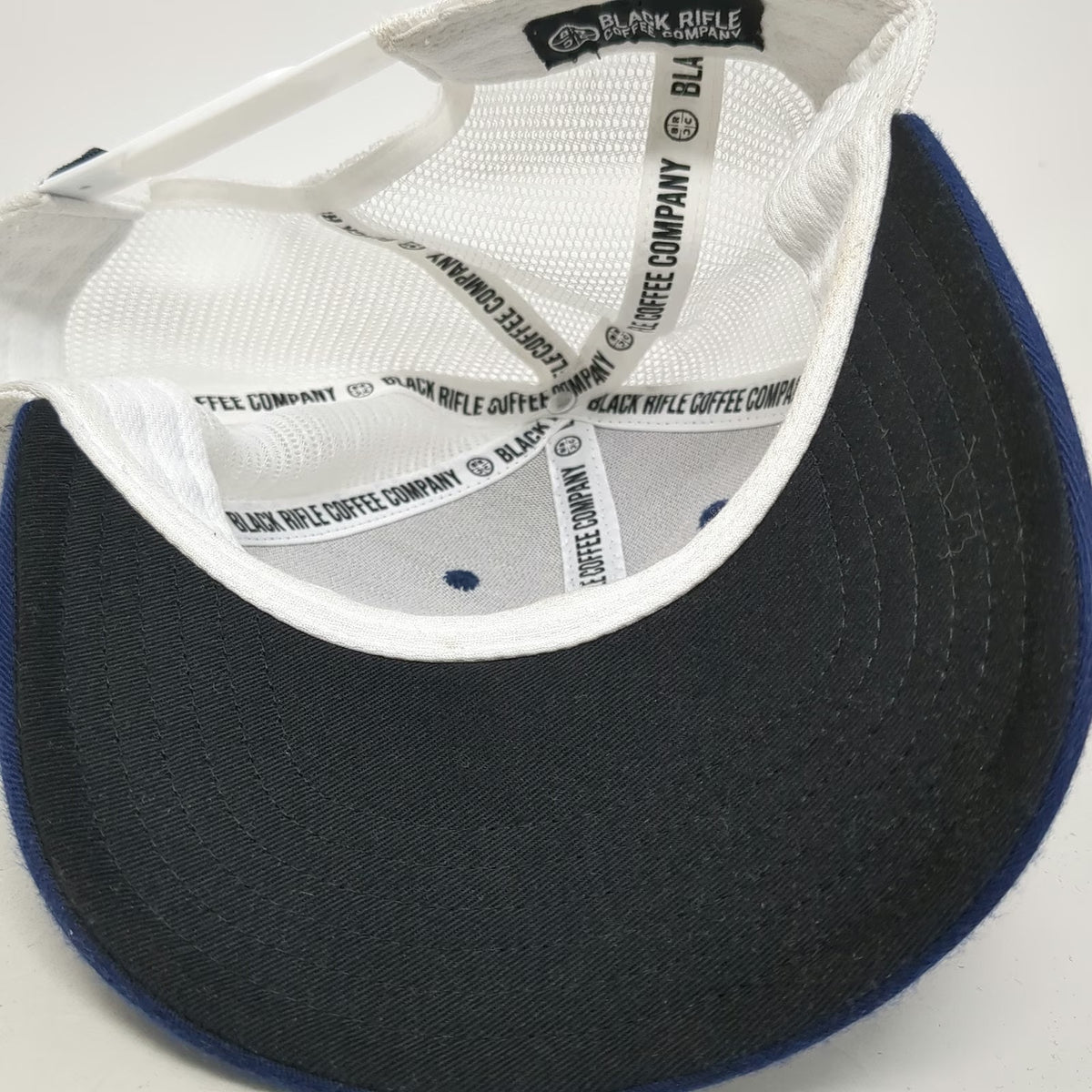 Black Rifle Coffee Company Trucker Hat Blue One Size Mesh Snapback Patch Logo