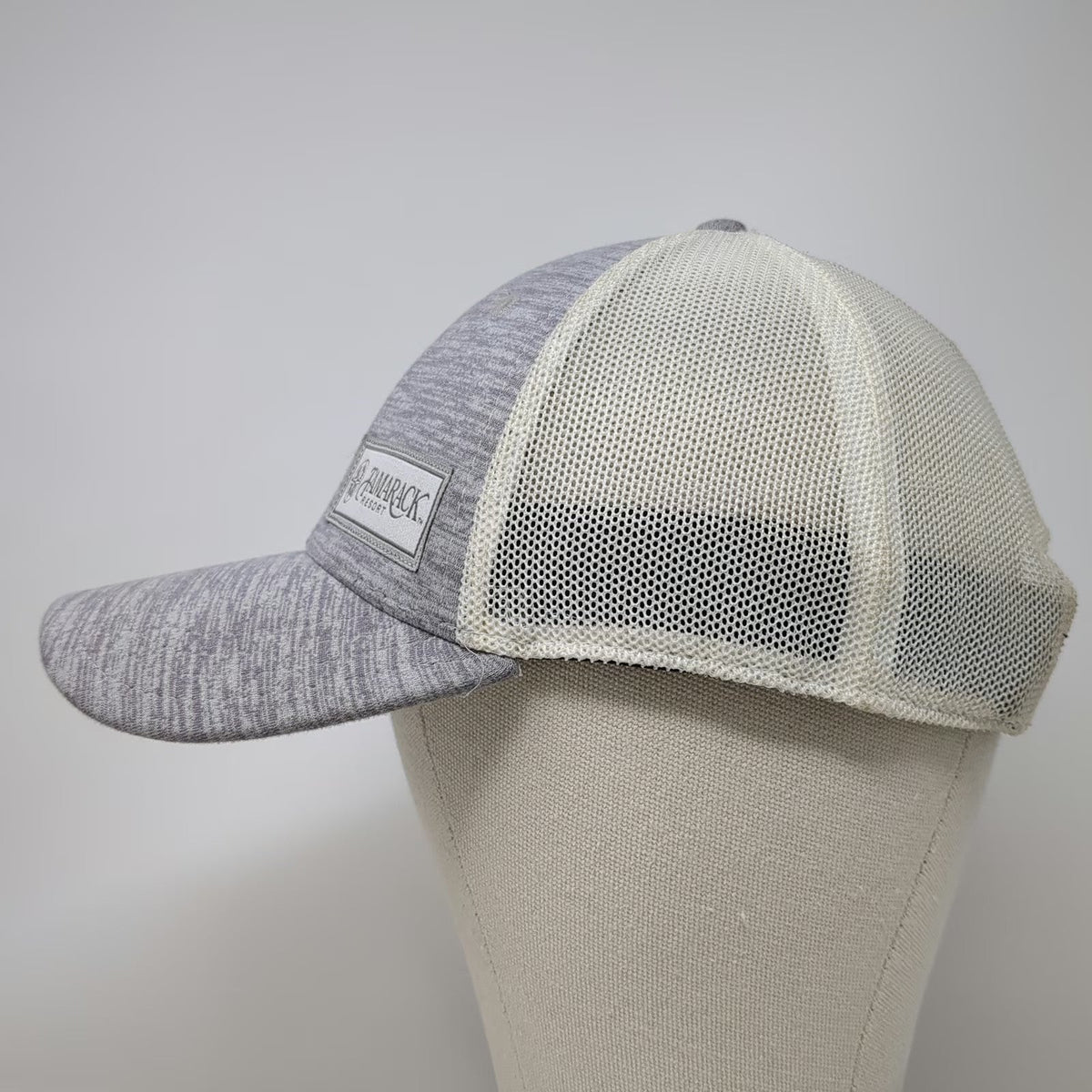 Pukka Trucker Hat Gray White One Size Tamarack Resort Patch Mesh Snapback