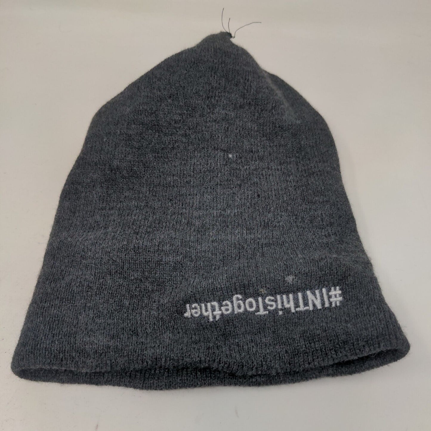 Cap America Men's Knit Beanie Hat Gray IU Health Hospital Embroidered Logo
