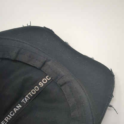 American Tattoo Society Slideback Hat Black One Size Solid Distressed