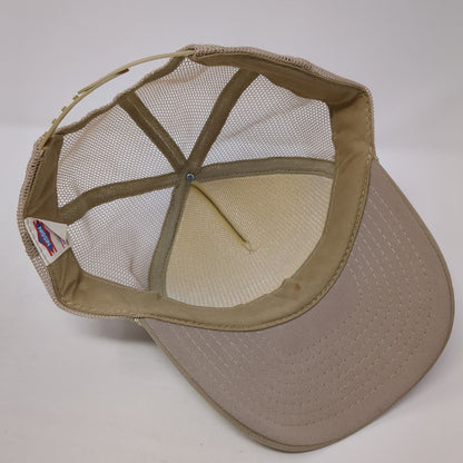 Branson Snapback Rope Trucker Hat Tan One Size Adjustable Mesh Back