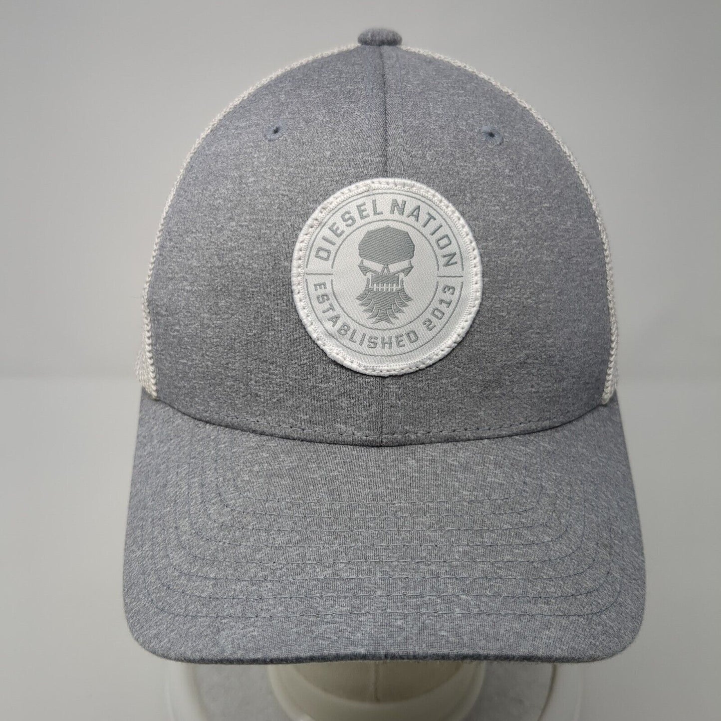 Diesel Nation Established 2013 Fitted Trucker Hat Gray OS Flexfit Mesh Yupoong