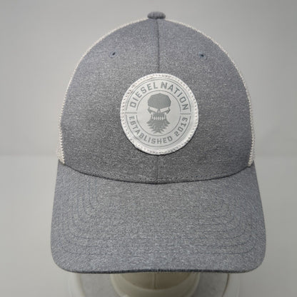 Diesel Nation Established 2013 Fitted Trucker Hat Gray OS Flexfit Mesh Yupoong