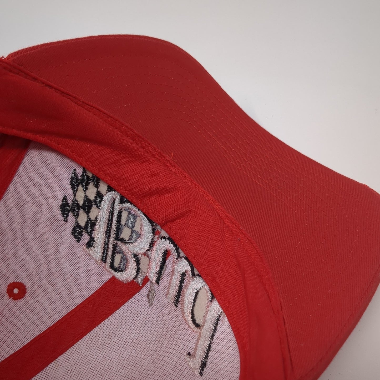 Bud Racing Snapback Hat Red One Size Adjustable Embroidered 6 Panel Spike Sports