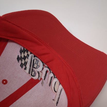 Bud Racing Snapback Hat Red One Size Adjustable Embroidered 6 Panel Spike Sports